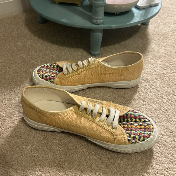 Superga Shoes - Superga Tan and Multicolor Women's Sneakers